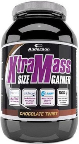 Anderson Xtra Mass Size Gainer Chocolate Twist Πρωτεΐνη/Μαλτοδεξτρίνη/Κρεατίνη - 1100g