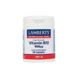 Lamberts B12 1000mg, Βιταμίνη Β12 Για Την Φυσιολογική Λειτουργία Του Ανοσοποιητικού και Νευρικού Συστήματος, 30 Tabs