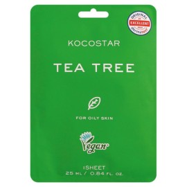 Kocostar Tea Tree Sheet Mask Εμποτισμένη Μάσκα Προσώπου για Τόνωση 25ml