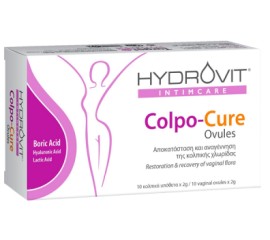 Hydrovit Intimcare Colpo-Cure Ovules 10x2gr - Κολπικά Yπόθετα Που Διευκολύνουν Την Αποκατάσταση Της Κολπικής Χλωρίδας