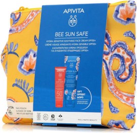 Apivita Bee Sun Safe Hydra Sensitive Soothing Face Cream Spf50 Κρέμα Προσώπου για Ευαίσθητες Επιδερμίδες, 50ml & Δώρο After Sun Face & Body Gel-Cream 100ml