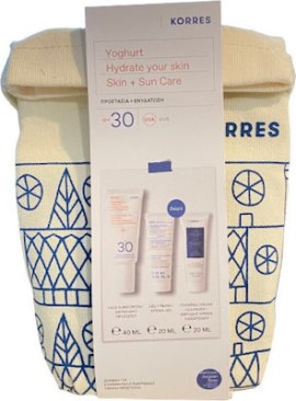 Korres Promo Yoghurt Hydrate Your Skin Με Αντηλιακή Κρέμα Προσώπου SPF30 40ml & Ενυδατική Kρέμα Τζελ Προσώπου 20ml & Foaming Cleanser Αφρώδης Κρέμα Καθαρισμού 20ml