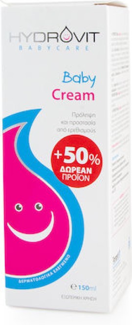 Hydrovit Babycare Baby Cream Βρεφική Ενυδατική Κρέμα για την Πρόληψη & Προστασία από Ερεθισμούς 150m