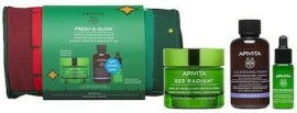 Apivita Bee Radiant Gel-Balm Σετ Περιποίησης Ταξιδίου με Κρέμα Προσώπου και Serum ,Ιδανικό για 40+