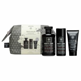 Apivita Promo Mens Care Wash 250ml & Face & Eye Cream 50ml & Black Detox Cleansing Jelly 50ml