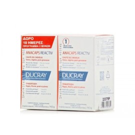 Ducray Promo Anacaps Reactiv Hair Loss Συμπλήρωμα Διατροφής Κατά Της Περιστασιακής Ή Προσωρινής Τριχόπτωσης 2x30caps/ΔΩΡΟ 10ΗΜΕΡΕΣ