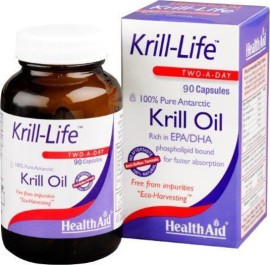 Health Aid - Krill-Life 500mg Λιπαρά Οξέα για Καρδιά + Χοληστερίνη 90 Κάψουλες