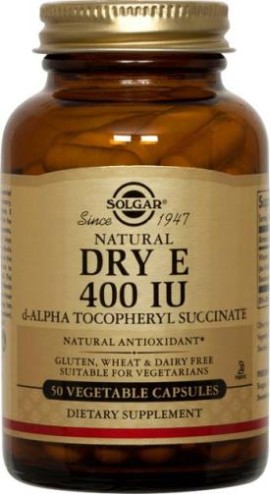 Solgar Natural Dry E 400iu 50 Φυτικές Κάψουλες