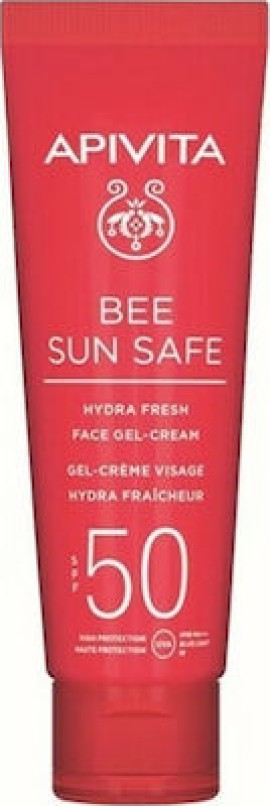Apivita Bee Sun Safe Hydra Fresh Face SPF50 Ενυδατική Αντηλιακή Κρέμα Gel Προσώπου Ελαφριάς Υφής,50ml