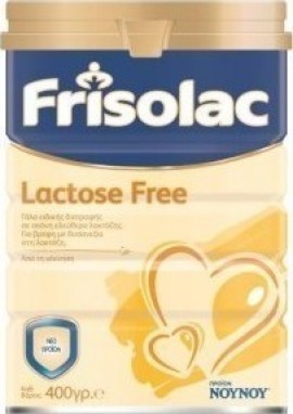 Frisolac Lactose Free Γάλα Ειδικής Διατροφής Ελεύθερο Λακτόζης, από τη Γέννηση, 400 gr