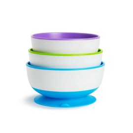 Munchkin Stay Put Suction Bowls Σετ 3 Μπολ Αναρρόφησης