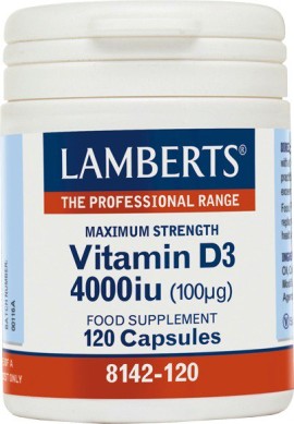 Lamberts Vitamin D3 4000iu (100μg),120caps