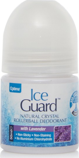 Optima Ice Guard Rollerball Υποαλλεργικό Αποσμητικό απο Φυσικά Μεταλλικά ’λατα με ’ρωμα Λεβάντα 50ml