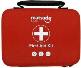 Matsuda First Aid Kit Φαρμακείο Πρώτων Βοηθειών σε Τσαντάκι Κενό Κόκκινο 1τεμ 15x20x7cm