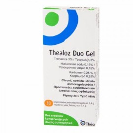 Thea Laboratoires Thealoz Duo Gel Λιπαντικό & Αναπλαστικό Τζελ Ματιών, 30 x 0.4gr :