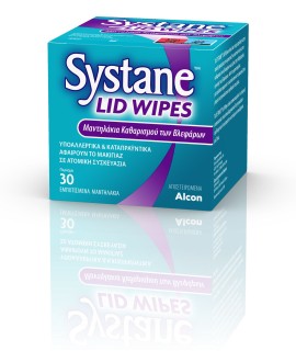 Systane lid wipes - Μαντηλάκια καθαρισμου των βλεφάρων 30τμχ