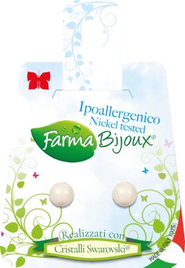 Farma Bijoux Perla 6mm Cream Υποαλλεργικά Σκουλαρίκια [BEP6C41] 1 Ζευγάρι