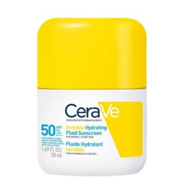 CeraVe Invisible Hydrating Fluid Sunscreen Αντηλιακό Προσώπου Ελαφριάς Υφής για Κανονική έως Ξηρή Επιδερμίδα SPF50 50ml