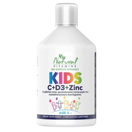 Natural Vitamins Kids C + D3 + Zinc 500ml