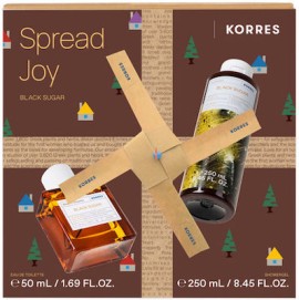 Korres Promo Spread Joy Black Sugar Eau de Toilette Γυναικείο Άρωμα 50ml & Αφρόλουτρο 250ml.