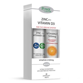 Power health Zinc plus Vitamin D3 20s + vitamin C 500mg 20s