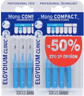 Elgydium Clinic Mono Compact Μεσοδόντια Βουρτσάκια 0.4mm Μπλε 8τμχ