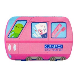 Curaprox Kids Travel Set για Παιδιά 6-12ετών με Παιδική Οδοντόβουρτσα 1τεμ,Οδοντόκρεμα 10ml, Μεσοδόντια Βουρτσάκια (0.6mm & 0.7mm) 2τεμ & Δώρο Θήκη Μεταφοράς