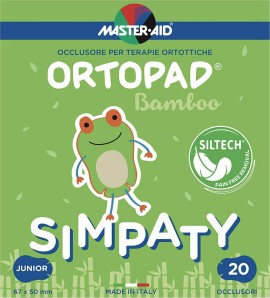 Master Aid Ortopad Bamboo Simpaty 67x50mm Junior Οφθαλμικά Επιθέματα (Μέχρι 2 ετών) 20 τμχ