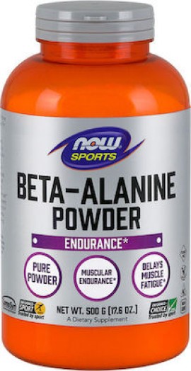 Now Foods Beta Alanine Powder Συμπλήρωμα Διατροφής για Τόνωση & Ενέργεια 500gr