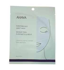 Ahava Time to Clear Purifying Mud Sheet Mask Μάσκα Καθαρισμού Προσώπου 18gr
