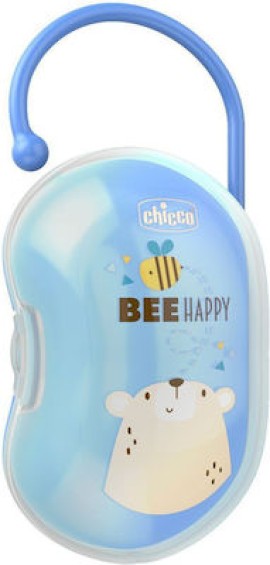 Chicco Easy Box Bee Happy Θήκη Για 2 Πιπίλες Σιέλ 0m+