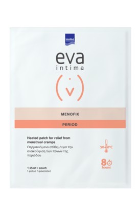 Intermed Eva Intima Menofix Period Αυτοκόλλητο Θερμαινόμενο Επίθεμα Για Την Ανακούφιση Των Πόνων Περιόδου 1 Τεμάχιο