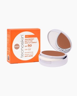 Tecnoskin Sun Protect Mattifying Make-Up Compact SPF50 Αντηλιακή Πούδρα Προσώπου Bronze 10g