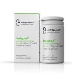Nutramins Feelgood Mental Performance Formula Συμπλήρωμα Διατροφής Για Καλύτερη Διάθεση & Νοητική Διαύγεια 60 Κάψουλες