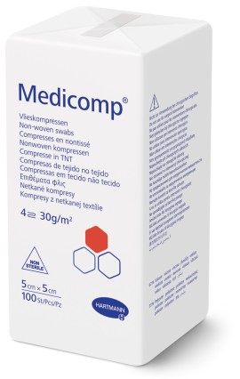 Hartmann Medicomp Μη Αποστειρωμένες Γάζες 5 x 5cm 100 Τεμάχια