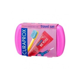 Curaprox Be You Travel Set Οδοντόβουρτσα Ultra Soft Ροζ 4τμχ.