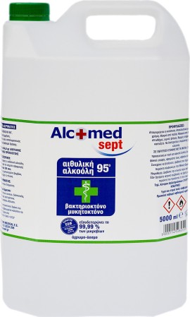 Alcofarm AlcoMed Sept Οινόπνευμα 95° Γεωργικής Προέλευσης 5000ml