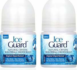 Optima Naturals Ice Guard Natural Crystal Original Unperfumed Deodorant Roll-On 50ml & το Δεύτερο Προϊόν 50%