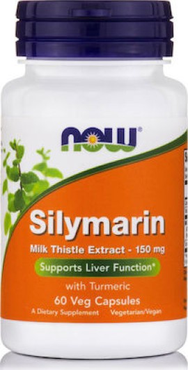 Now foods Silymarin Milk Thistle 150mg Συμπλήρωμα Διατροφής Για Την Σωστή Λειτουργία Του Ήπατος, 60 Κάψουλες