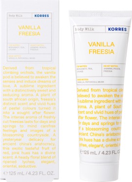 Korres Body Milk Vanilla Freesia Ενυδατικό Γαλάκτωμα Σώματος, 125ml