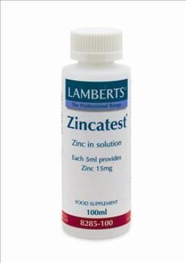 Lamberts Zincatest, Συμπλήρωμα Διατροφής Διάλυμα Θειικού Ψευδαργύρου, 100ml [8285]