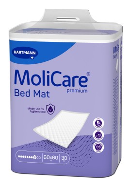 Hartmann MoliCare Premium Bed Mat Αδιάβροχα Υποσέντονα 8 Σταγόνες 60x60cm 30τμχ