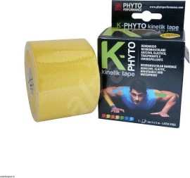 Phyto Performance Kinetik Tape K-Phyto Ελαστική Αυτοκόλλητη Αθλητική Ταινία σε Κίτρινο Χρώμα, 5cm x 5m