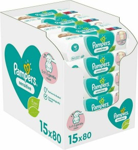 Pampers Μωρομάντηλα Sensitive XL Monthly Βοx (15x80τμχ) 1200τμχ