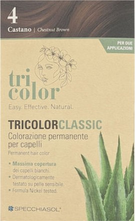 Specchiasol Tricolor Φυτική Βαφή Μαλλιών Χωρίς Αμμωνία Natural Color 4/0 (Καστανό)