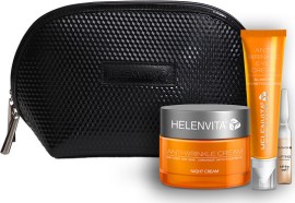 Helenvita Promo Beauty Time Anti-Wrinkle Night Cream Dry 50ml & Eye Cream 15ml & Lifting Ampoule Dry Skin 2ml & Νεσεσέρ