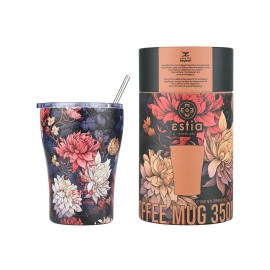 Estia Aνοξείδωτος Θερμός Coffee Mug Save the Aegean 350ml Midnight Blossom 01-22945