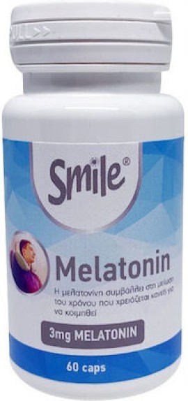 Smile Melatonin 3mg για Καταπολέμιση της Αϋπνίας 60 Κάψουλες