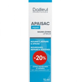 Bailleul Promo (-20%) Dermatologie Apaisac Repair Lip Balm Επανορθωτικό για Ξηρά & Σκασμένα Χείλη 15ml