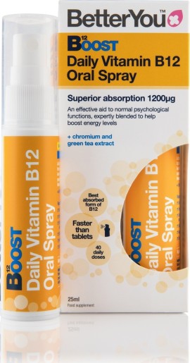 Better You Boost B12 Υπογλώσσιο spray βιταμίνης Β12 25ml (160 ψεκασμοί)